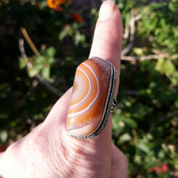 New Botswana Agate 925 Silver Ring. - Picture 5 of 8